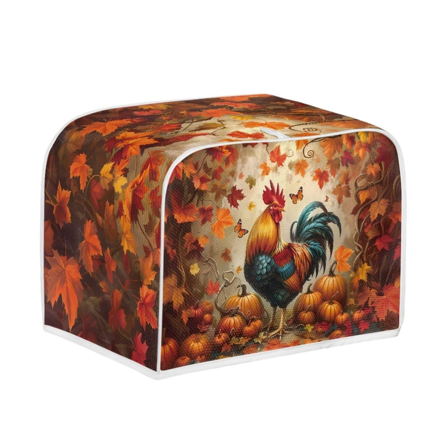 ASQVTIFE Maple Leaf Toaster Covers for Kitchen Fall Decorations for Home 4 Slice Toaster Covers for Kitchen Bread Machine Oven Dust Cover Thanksgiving Decoration Greasy Protection Anti Sputtering