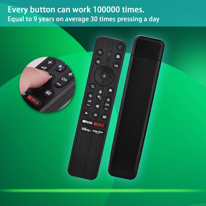 Voice Remote Replacement for Sony Smart TV Control:Comptible for 2019-2025 Sony Bravia OLED LED 4K 8K UHD,for Android Google TV with Shortcuts YouTube and Dinsey+ etc.