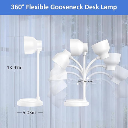 LED Desk Lamp for Office Home,Table lamp with Bluetooth Speaker&15W Wireless Charger,Desk Lamp for College Dorm Room,4 Brightness,Dimmable Table Lamp Eye Caring Reading Light(White)