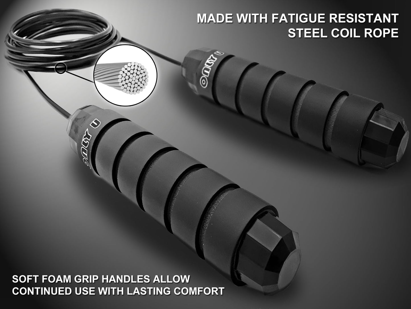 Jump Rope Workout Fitness Exercise Equipment Home Gym, Men Women and kids, Health,From Only U, (Multiple Colors)