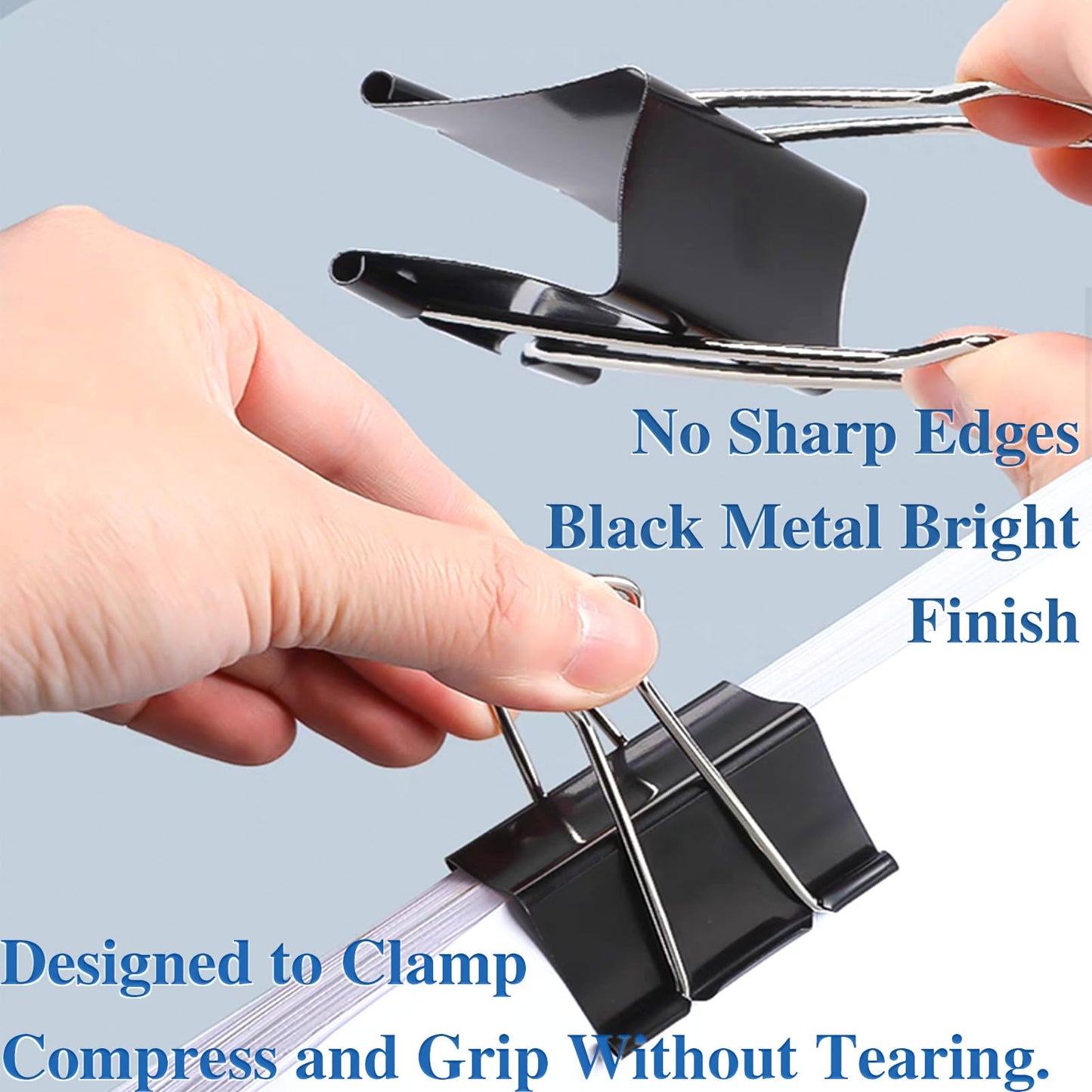 50 Pack Extra Large Binder Clips 2.4 Inch, Upgrade Large Binder Clips Big Paper Clips Clamps for Office and Home Supplies, Black