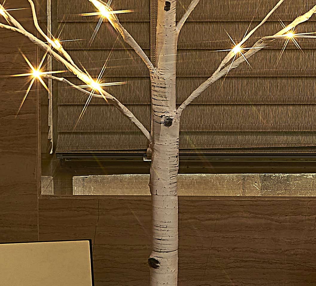 Hairui Lighted White Birch Tree 6FT, Twig Tree with Lights Plug in for Christmas Wedding Party Easter Decorations Indoor Outdoor Use