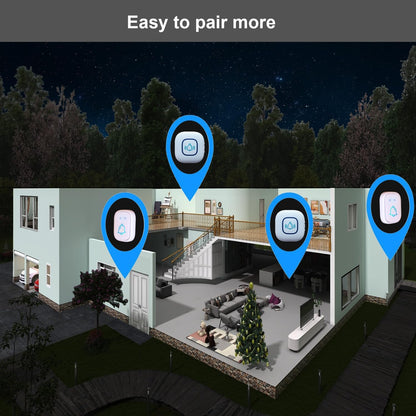 Wireless Doorbell, 1,200ft Wireless Range Doorbell,5 Volume Levels Loud Enough, Mute Mode with 52 Chimes,LED Flashing and Memory Setting.