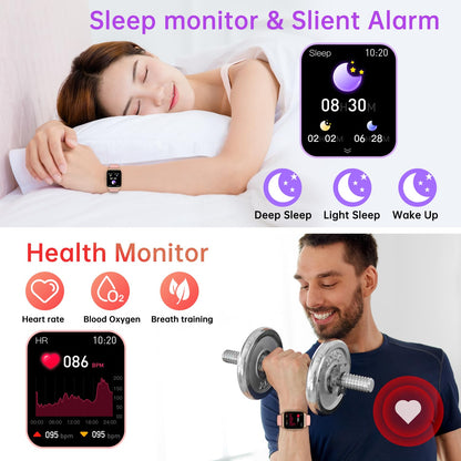 Smart Watch for Women Fitness Tracker: Rose Gold Make/Answer Call Smart Watches for Women Waterproof Digital Mens Watches Running Smartwatch Android Phone iPhone Samsung Compatible Heart Rate Monitor