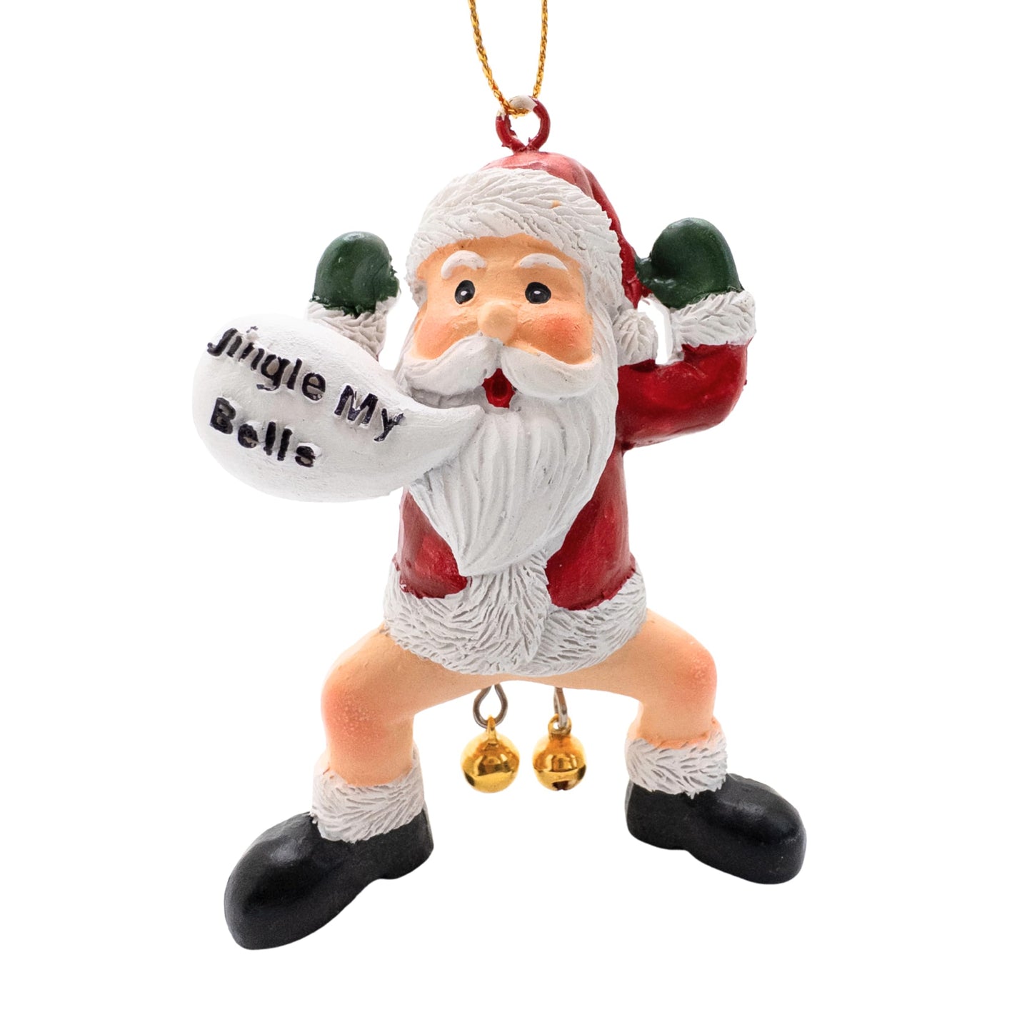 Funny Santa Claus Jingle My Bells Christmas Tree Naughty Adult Humor Ornament