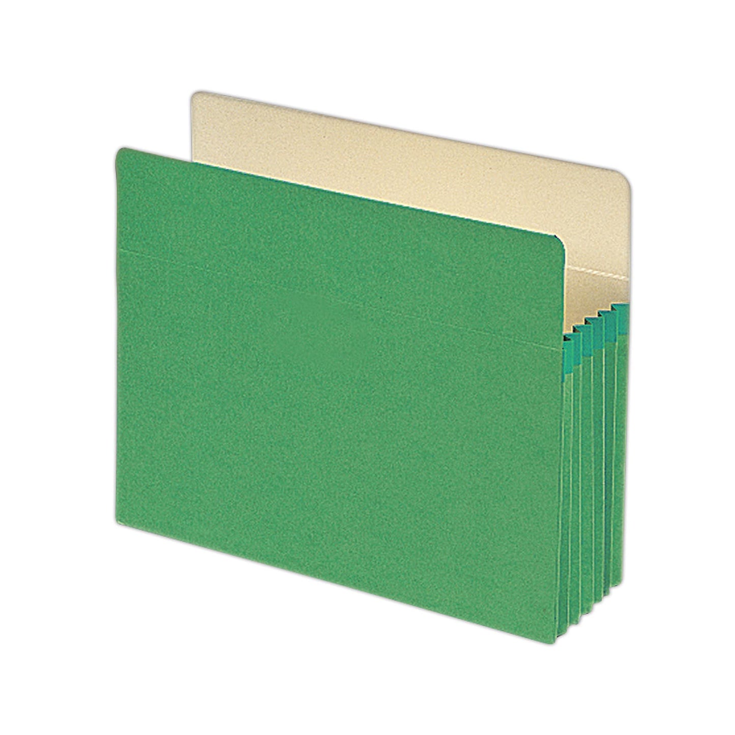 Smead File Pocket, Straight-Cut Tab, 5-1/4" Expansion, Letter Size, Green, 10 per Box (73236)