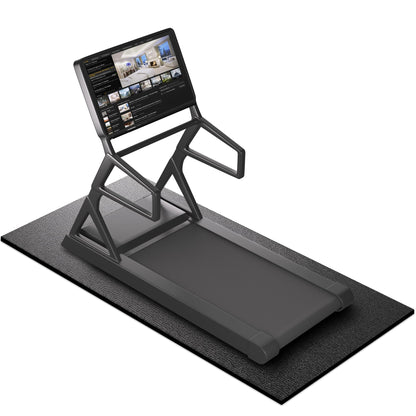 Treadmill Mat, 7'x3'/6'x3'/6'x2.5'/5.6'x2'/4'x2', 6mm Thick Exercise Equipment Gym Mat for Hardwood FloorCarpet, Compatible with Peloton Bike, Indoor Spin Bike, Elliptical