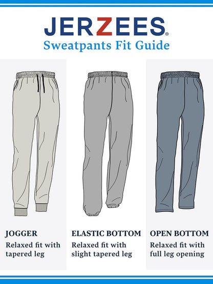 Jerzees Men's NuBlend Fleece Joggers & Sweatpants, Joggers-Heather Black, Large