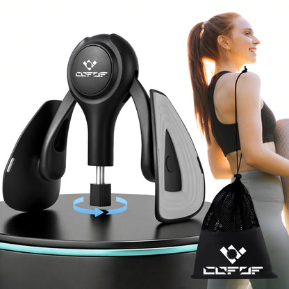 Thigh Trainer for Women, 15-70LB Adjustable Resistance Inner Thigh Exerciser for Pelvic Floor Muscle Repair, Thigh Trainer Kegel Exercise for Shaping, Yoga & Weight Loss at Home Gym - Black Gray