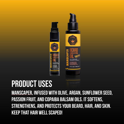 GIBS Beard, Hair & Tattoo Oil - Softens & Strengthens Beard Growth, Moisturizes Skin (4 Scents, 2 Sizes)