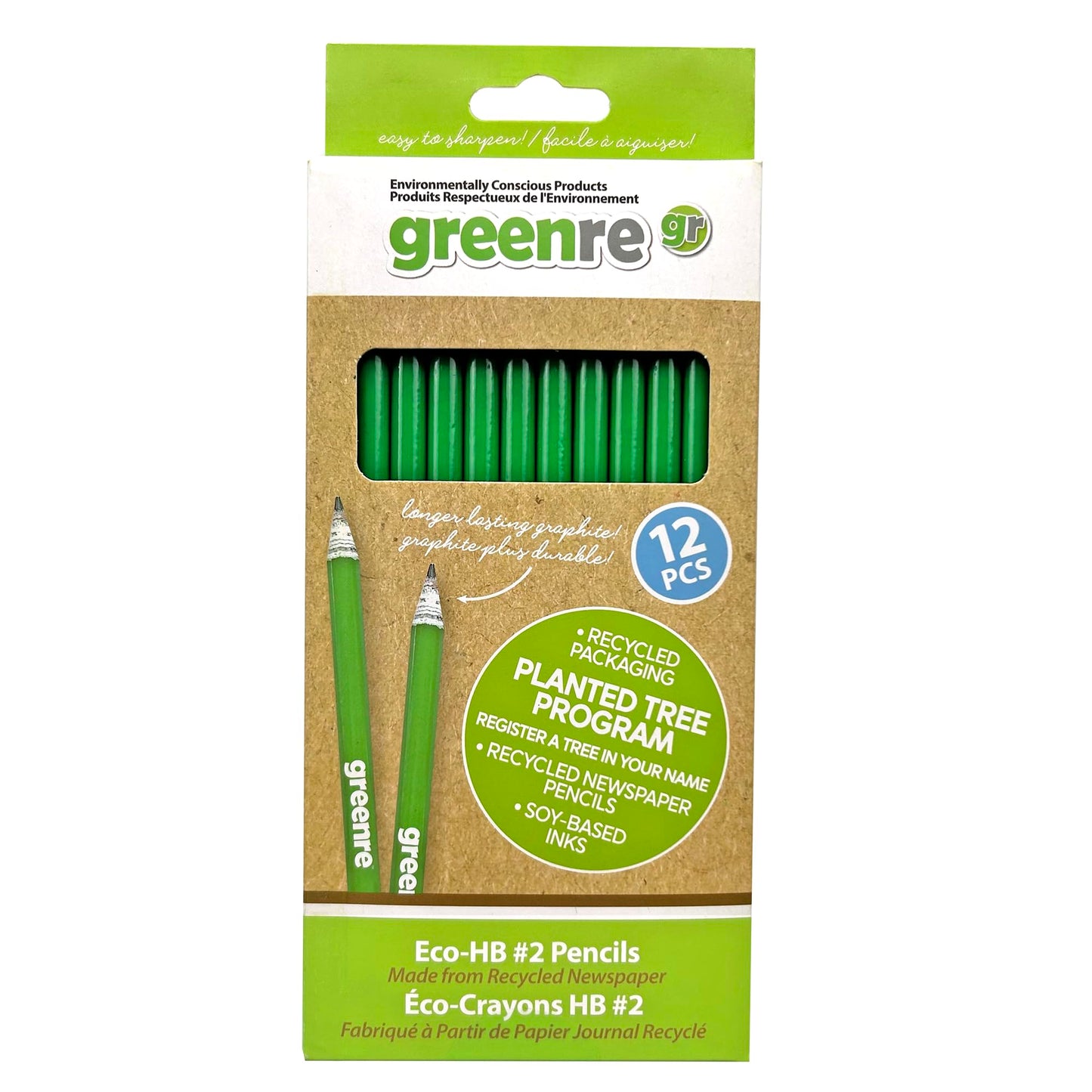 greenre™ Fox Eco-Spiral Notebook Bundle Eco-Writing Stationary Set Eco-HB #2 Recycled Newspaper Pencils- Back to School Under Tree Planting Program