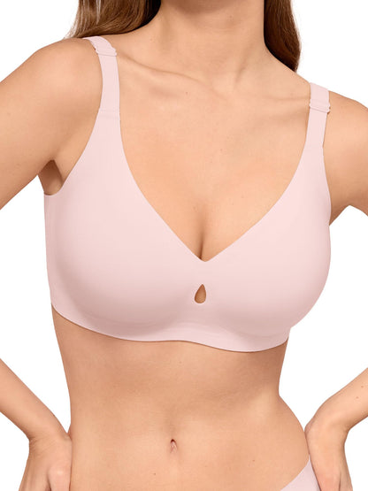 LUCKMEEY Bras for Women No Underwire Wireless Bras - Seamless Push Up Full Coverage Bralettes Comfortable Everyday Bra