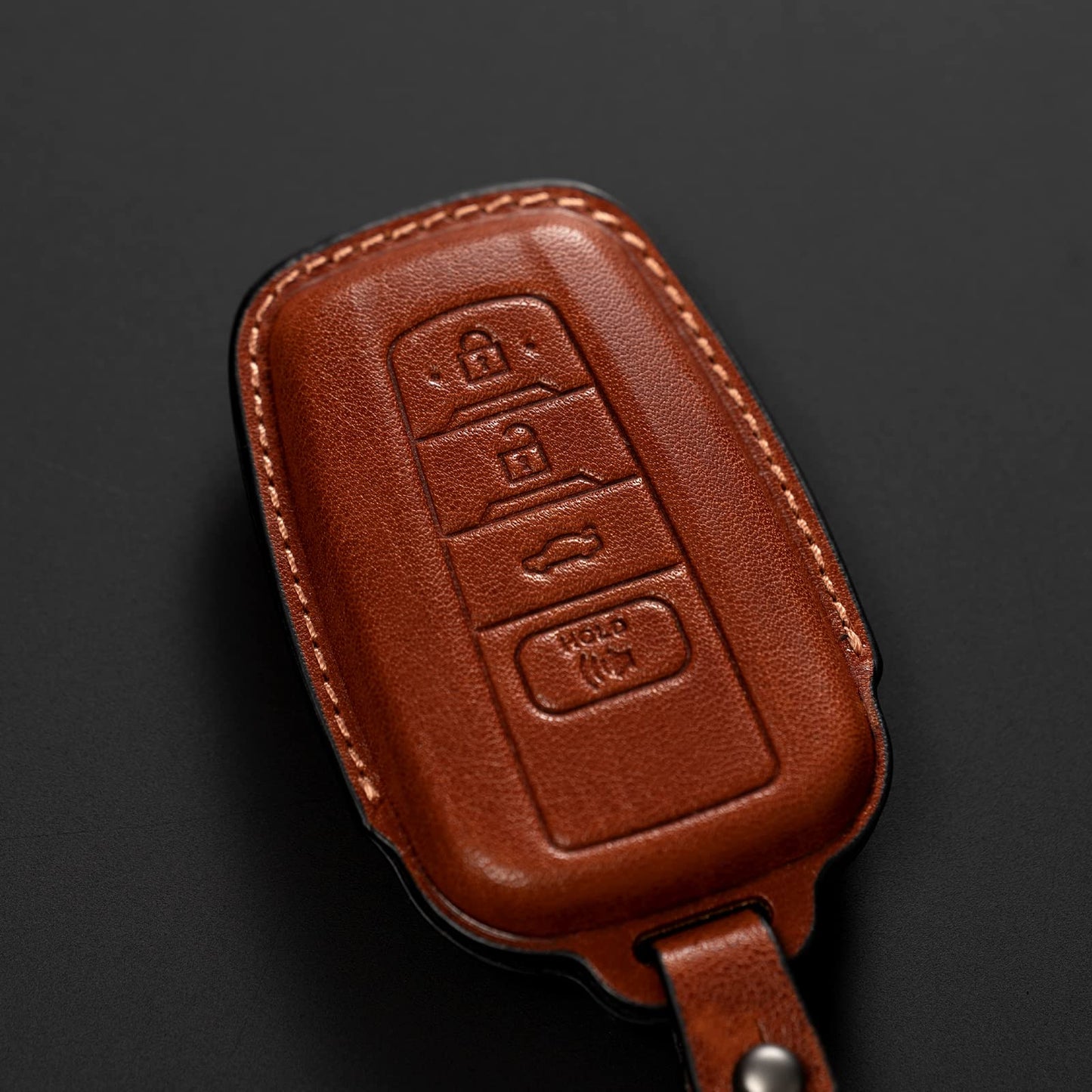 Smyfob for Toyota Key fob Cover Leather car Key case Avalon Camry TRD Corolla Highlander Prius Prime RAV4 Prime CHR Accessories