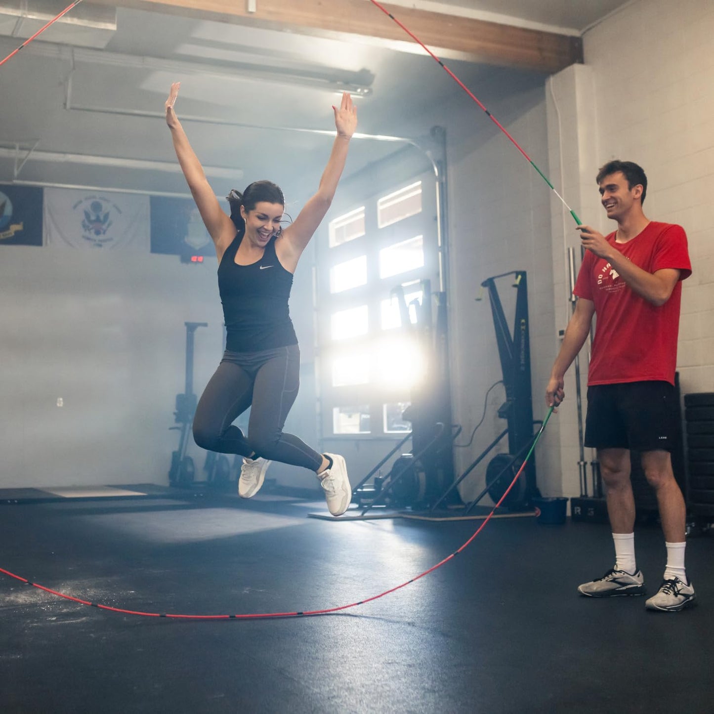 Elite Jumps Double Dutch Jump Rope 14ft, 2 Pack | 2" Beaded Double Dutch Jump Rope for Adults & Kids | Made with Unbreakable Handles and Shatterproof Beads