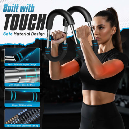 Twister Arm Trainer, 40-120 lbs Adjustable Resistance, Chest and Arm Trainer for Men, Chest Workout, Power Twister Bar, Muscular Strength Enhancer, Detachable Upper Body Exerciser by Uwaomah