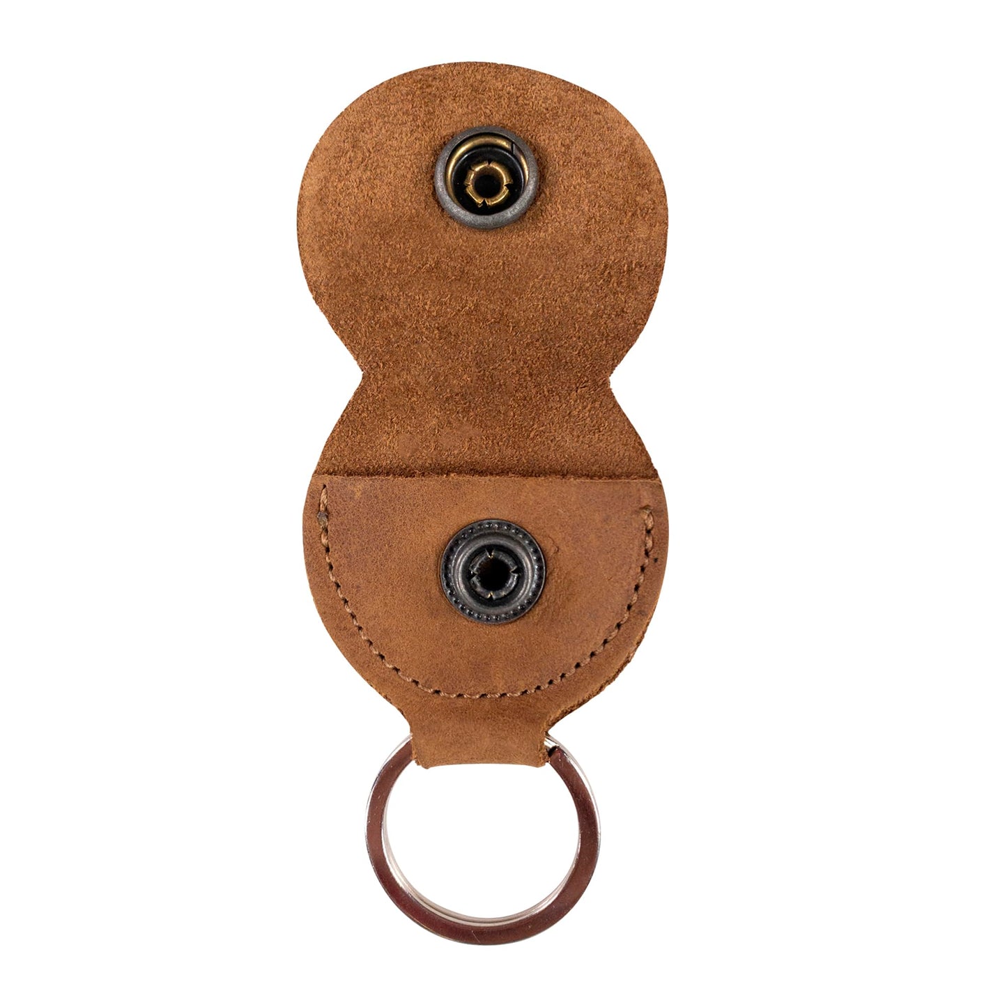 Hide & Drink, Guitar Pick Holder with Ring, Key Organizer, Keychain for Guitar Players, Full Grain Leather, Handmade, Single Malt Mahogany