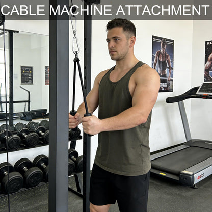 KORIKAHM Cable Machine Attachment with Upgraded Ergonomic Gym Handles, LAT Tricep Rope Pull Down Attachment,Exercise Handles for Home Gym Workout (Tricep Rope 6)