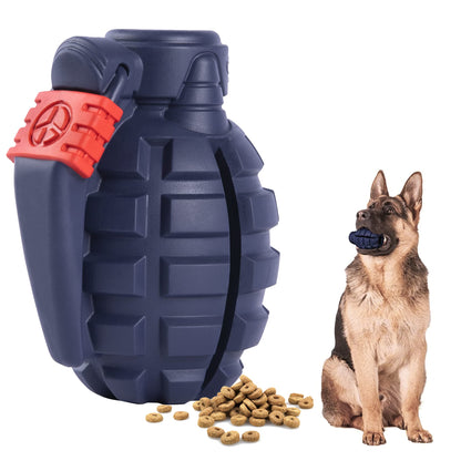 Dog Toys for Aggressive Chewers Large Breed, for German Shepherd, Indestructible Interactive Treat Dog Toys for Large Medium Breeds, Food Grade & Tough Rubber, Fun to Chew, Chase and Fetch (Blue)