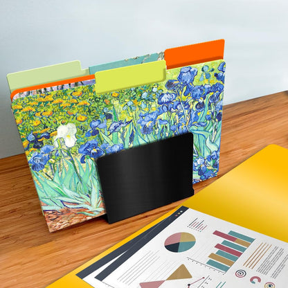 WIRESTER 12 Pack Decorative File Folders (9.5 x 11.5 Inch), Letter Size Holders for Office Supplies with 1/3 Cut Tab, 6 Fashion Designs - Famous Painting Van Gogh