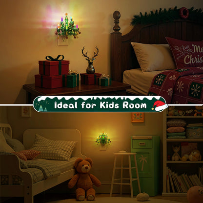 L LOHAS LED Christmas Night Light, Plug in Night Light with Dusk to Dawn Sensor, 3 Brightness Adjustable and RGB Mode, Ideal Nightlight for Christmas Home Decor