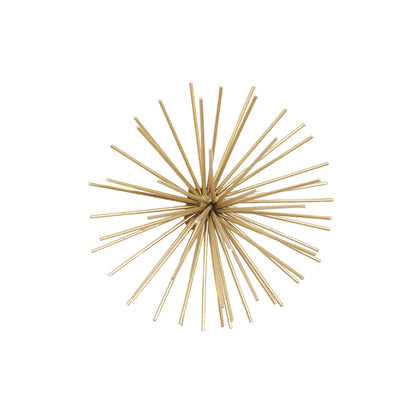 Deco 79 Metal Starburst 3D Long Spike Wall Decor, Set of 3 6", 9", 12"W, Gold