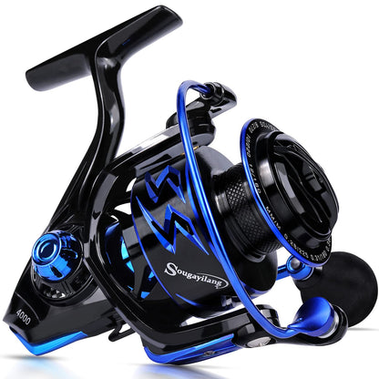 Sougayilang Spinning Reel – Ultra-Lightweight 6.2:1 High Speed, 17LB Max Drag, 12+1 Shielded Bearings, Metal Frame, Corrosion-Resistant for Freshwater and Saltwater Bass Redfish Inshore Fishing
