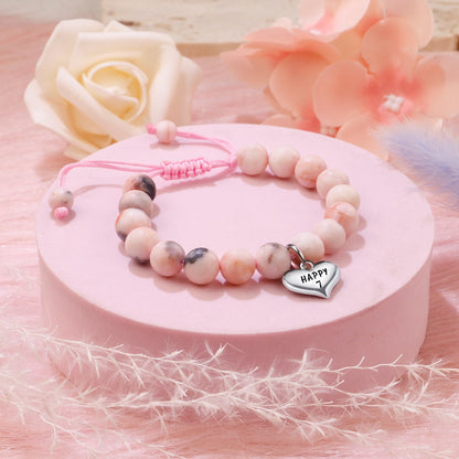 Sereney 7 Year Old Girl Birthday Gifts, Adjustable Beaded Bracelet as 7th/7yr Year Old Girl Birthday Gifts for Seven Daughter Niece Granddaughter Girl