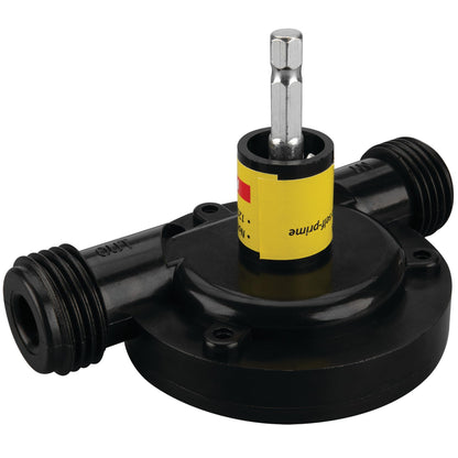 Performance Tool W1143 Liquid Transfer Pump for Corded/Cordless Drills - 225 GPH, 3/4-Inch Max Hose Diameter, Self-Priming, Corrosion-Resistant Shaft