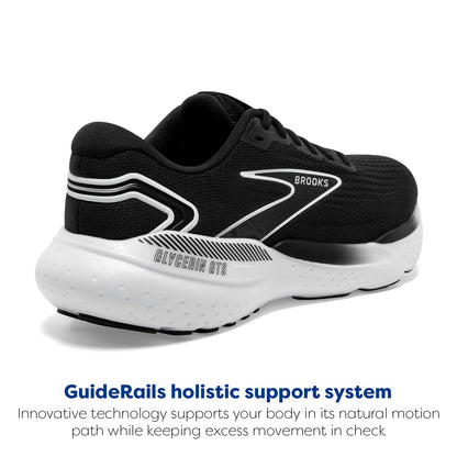 Brooks Women’s Glycerin GTS 21 Supportive Running Shoe - Black/Grey/White - 10 Wide