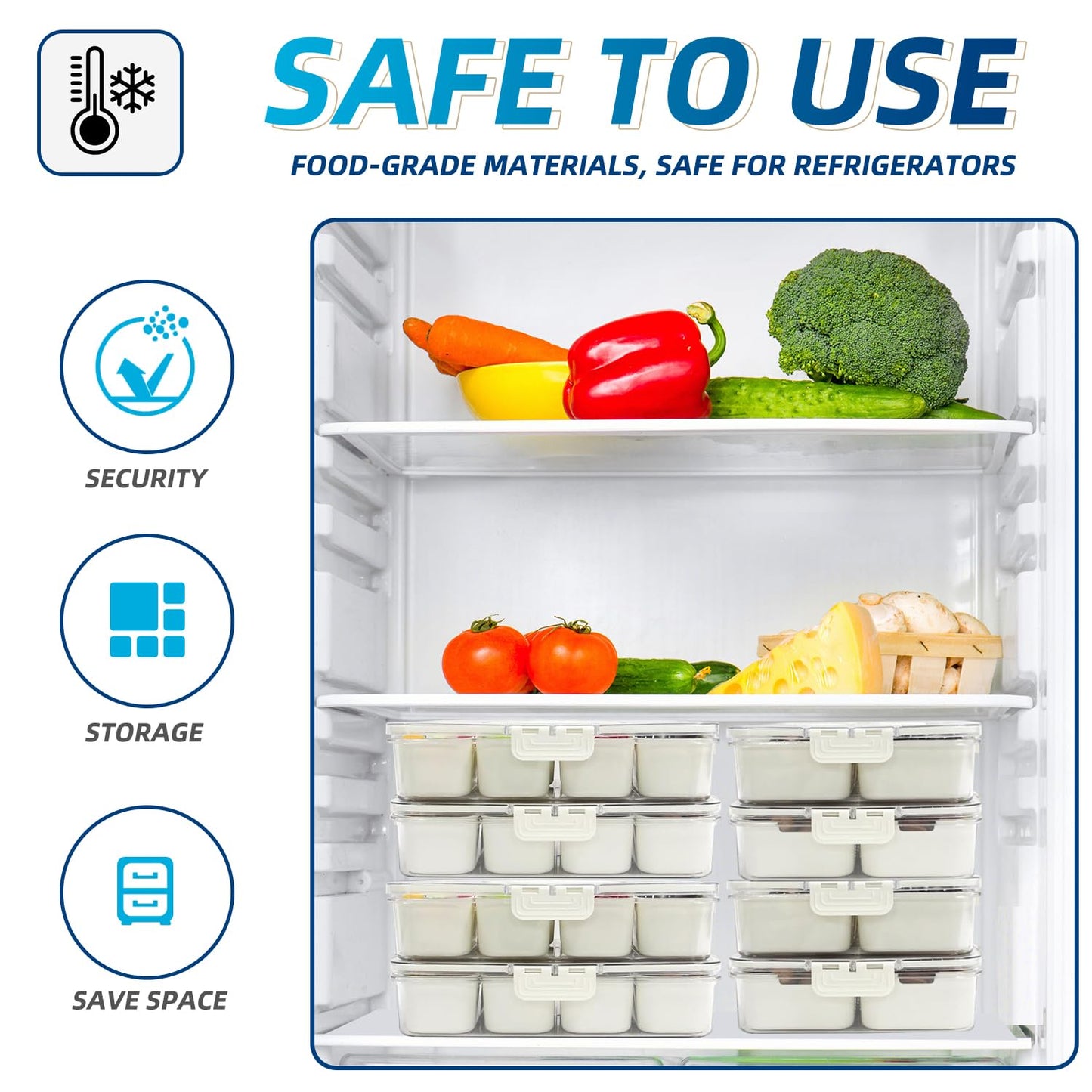 Pure Future Air-Tight Snackle Box Container –Divided Serving Tray with Lid & Handle–Clear Snack box for Fruits, Candy & Nuts–Portable for Travel & Daily Use (8 Inside Containers Dishwasher Safe)