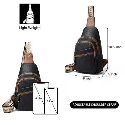 Sling Bag Crossbody Bags for Women Small Cross Body Bag Fanny Packs Chest Sling Purse for Daily Travel Leisure Sport