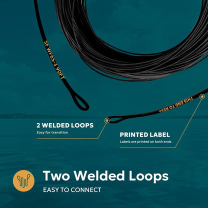 SF Full Sinking Fly Fishing Line Weight Forward Taper Fly Line for Freshwater WF4S 90FT IPS3