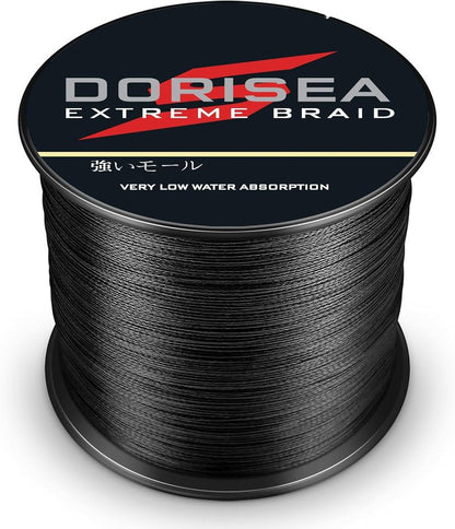 Extreme Braid 100% PE Black Braided Fishing Line - Zero Stretch, 109 Yards to 2187 Yards, 6-550 lb Test