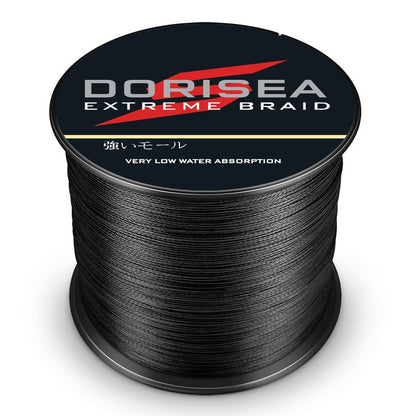 Dorisea Extreme Braid 100% Pe Black Braided Fishing Line 109Yards-2187Yards 6-550Lb Test Fishing Wire Fishing String Incredible Superline Zero Stretch (1000m/1093Yards 10lb/0.14mm)