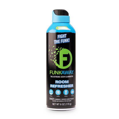 FunkAway Extreme Odor Eliminating Room Refresher AeroSpray, 6 oz., Odor Eliminating Room Spray Removes Musty, Stuffy, Stinky and Smelly Airborne odors