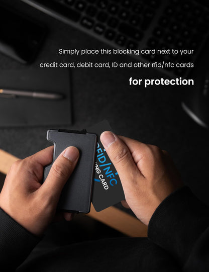 RFID Blocking Card 6 Pack, Bank Debit Credit Card Protector, Anti-Theft Contactless NFC Blocker, Entire Wallet Protection