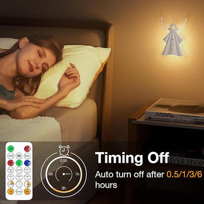 WOBANE Night Light Motion Sensor,Rechargeable LED Lights with Remote,18 Colors Dimmable RGB Night Lamp,Battery Power Touch LED Lighting for Kids,Stairs,Bedroom,Hallway,Gifts,1PCS