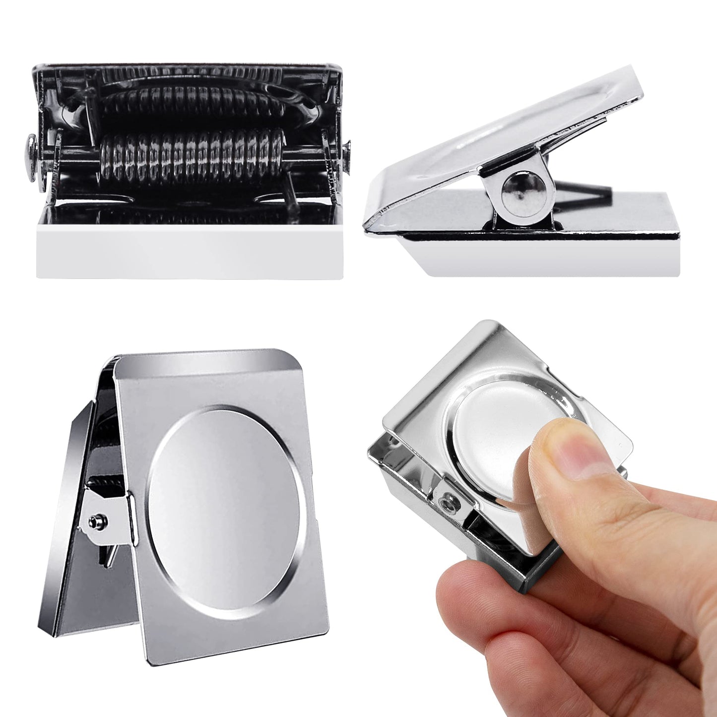 Magnetic Clips 1.5 inch, 12 Pack Heavy Duty Magnet Metal Clips for Hanging, Strong Magnet Clip for Whiteboard, Fridge, Classroom, Refrigerator