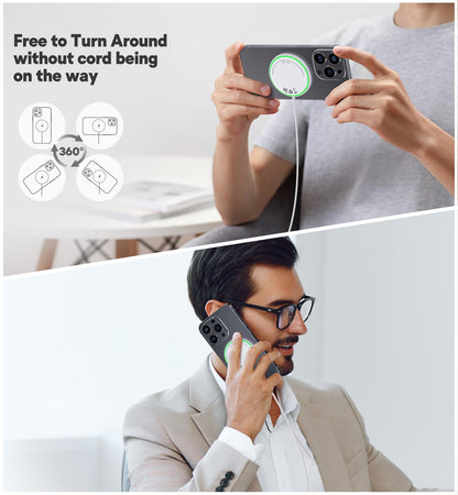 Magnetic Wireless Charger 2 Pack, 15W Fast Magnetic Charging Compatible Pad for iPhone 17/16/15/14/13/12 Series & AirPods 3/2/Pro, Dual-Port Wireless Charging Station with Sleep-Friendly Light