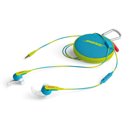 Bose SoundSport in-Ear Headphones for Apple Devices – Neon Blue, Sweat-Resistant, Inline Mic/Remote (Renewed)