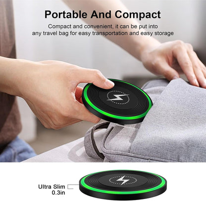 Android Wireless Charger Fast Charging Pad for Motorola Edge/Razr 2025 2024,Moto G Stylus/Power 2025,Razr 50 Ultra,Wireless Samsung Phone Charger Station 15W for Galaxy S24/S23/S22 with QC Adapter