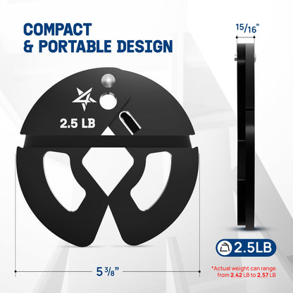Yes4All Fractional Weight Plates Set, Available In Steel And Rubber, Set of 2/4/6 Plates in 1.25LB, 2.5LB, or 5LB Sizes, Micro Change Plates for Dumbbell and Olympic Barbell Weightlifting