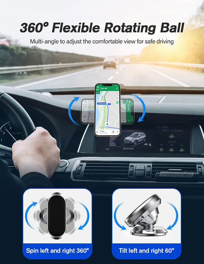 Magnetic Phone Holder for Car[2 Pack],Phone Holders for Your car [Upgrade Magnet] -360 Rotation,Car Magnet Phone Mount Compatible with All Cell Phone