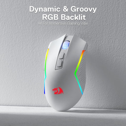 Redragon M693 Wireless Gaming Mouse, 8000 DPI Mice w/ 3-Mode Connection, BT & 2.4G Wireless, 7 Macro Buttons, Reliable Power Capacity for PC/Mac/Laptop