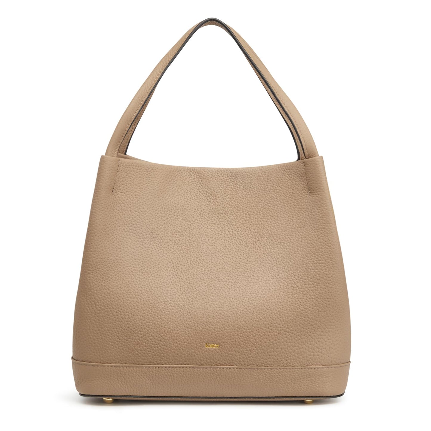 Kattee Genuine Leather Handbags for Women 2026 Trendy, Soft Leather Bucket Bags Shoulder Tote Crossbody Purses with 2 Straps, Apricot
