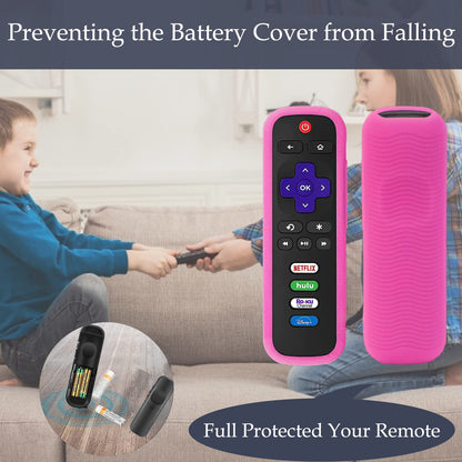 Silicone Protective Controller Cover fits for Roku TV Voice Remote | Element Roku | Westinghouse Roku TV Controller Cover,Glow in The Dark