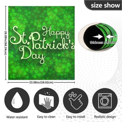 Kigai St. Patrick's Day Clover Dishwasher Magnet Cover, Reuseable Kitchen Fridge Door Magnet Sticker, Waterproof Refrigerator Microwave Magnet Cover Hoilday Party Decor, 23 x 26 Inch