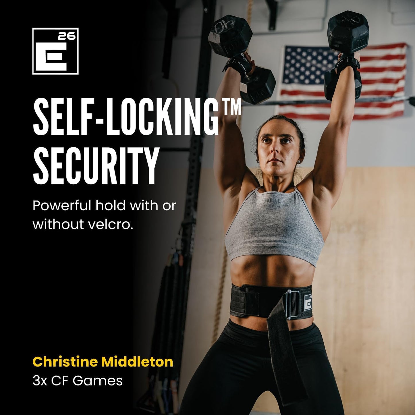 Self-Locking Weight Lifting Belt - Premium Weightlifting Belt for Serious Functional Fitness, Power Lifting, and Olympic Lifting Athletes (Large, Black)