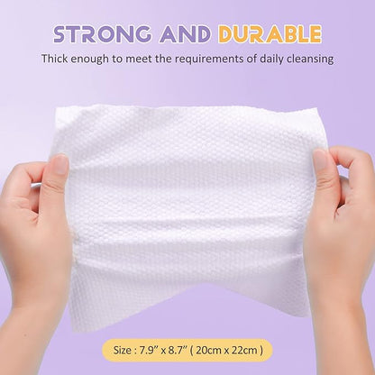 300 Count Disposable Face Towels Ultra Soft Hand Washcloth Lint-Free Dry Wipes