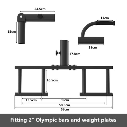 Tamisom Heavy Duty Landmine Handle Attachment Set T Bar Row Viking Press Attachment for Barbell Workouts Weightlifting Landmine Handle Fits 2-Inch Olympic Barbell Strengthen Back and Core Muscles